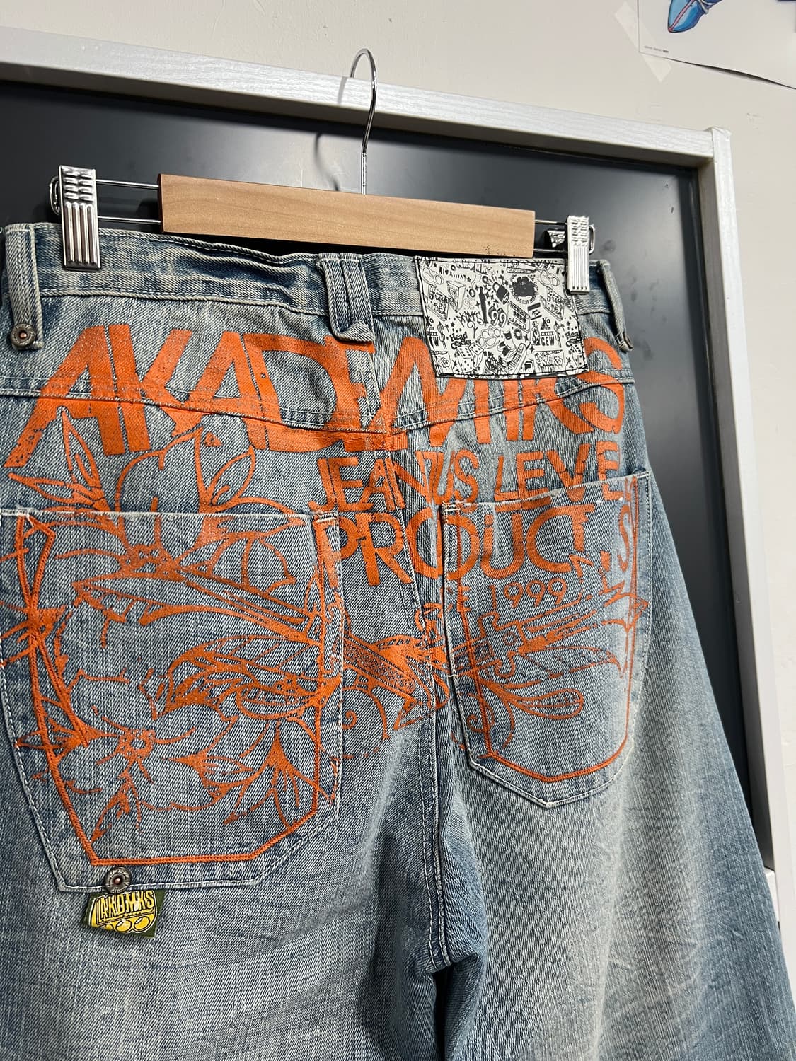 Akademiks 아카데믹 올드스쿨 프린팅 힙합 데님 팬츠 상품이미지2