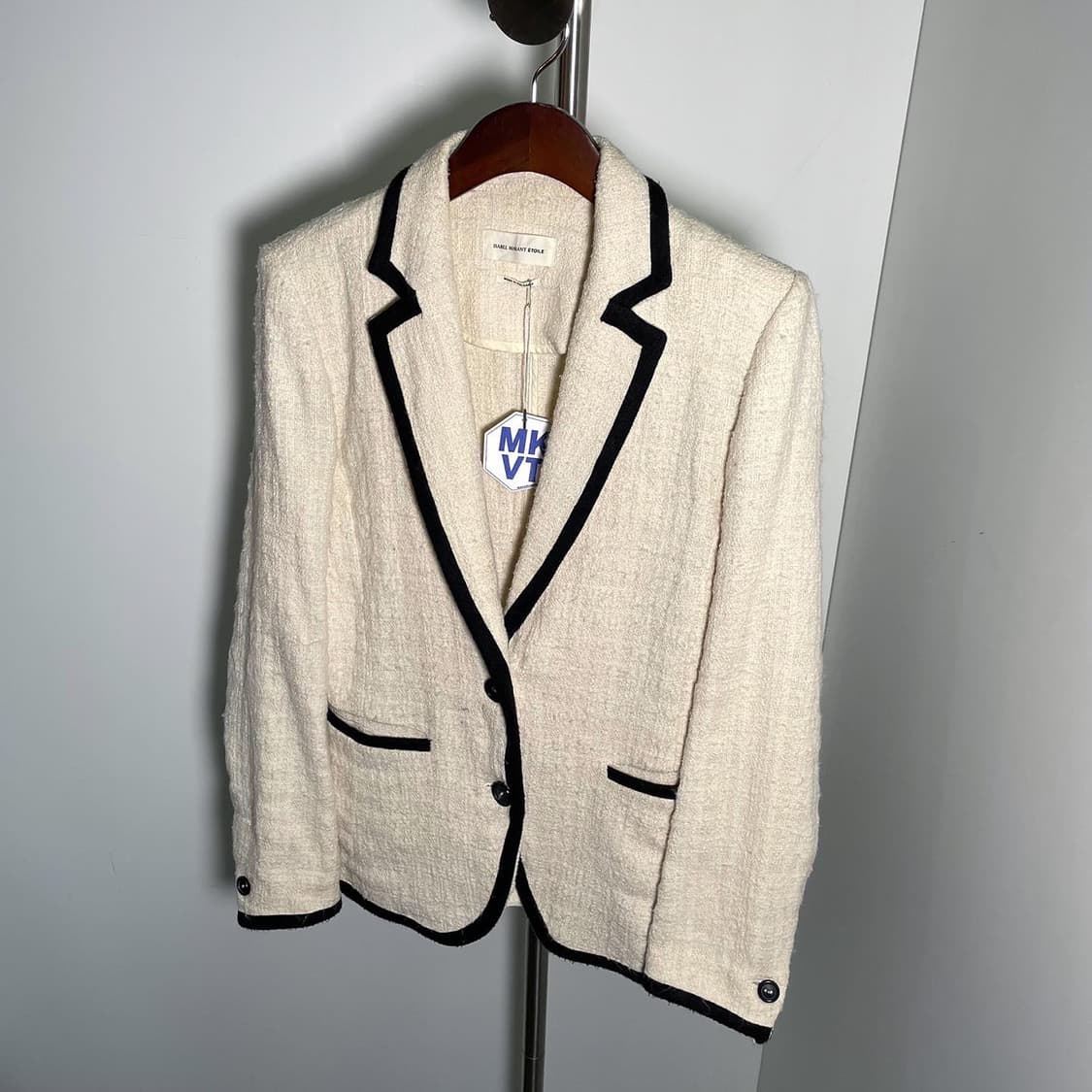 이자벨마랑 파이핑 트위드 싱글 블레이저 상품이미지4