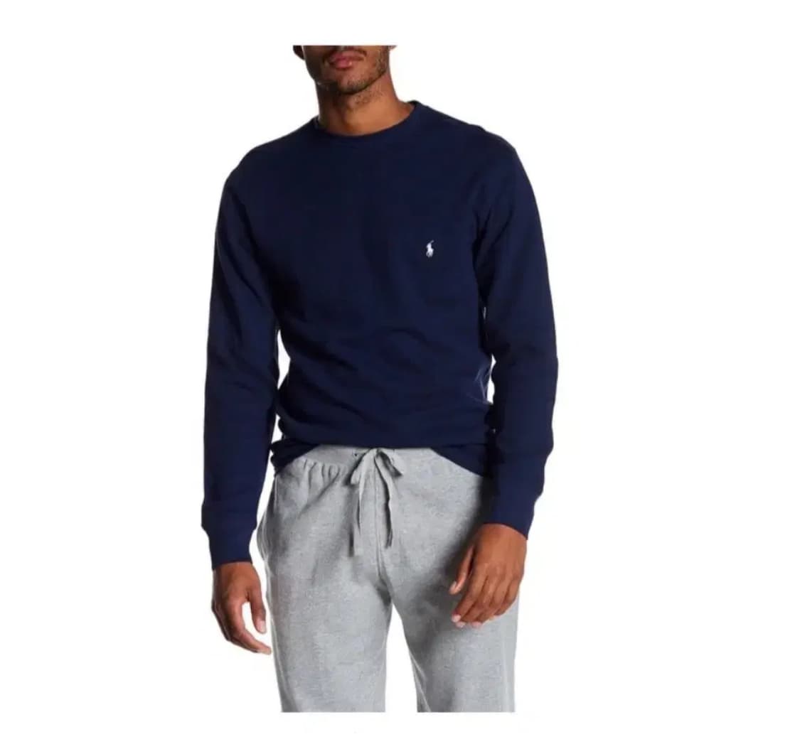 [M] Polo 폴로 랄프로렌 네이비 와플 긴팔티 상품이미지3