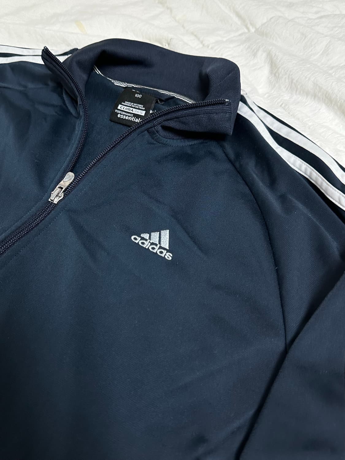 아디다스 네이비 져지 트랙탑 라지 에센셜  상품이미지5