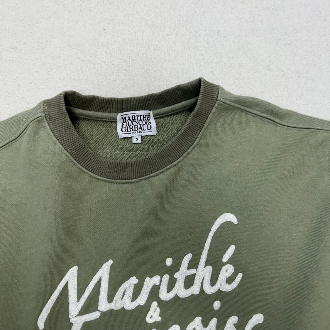 Marithe olive green sweatshirt 상품이미지6
