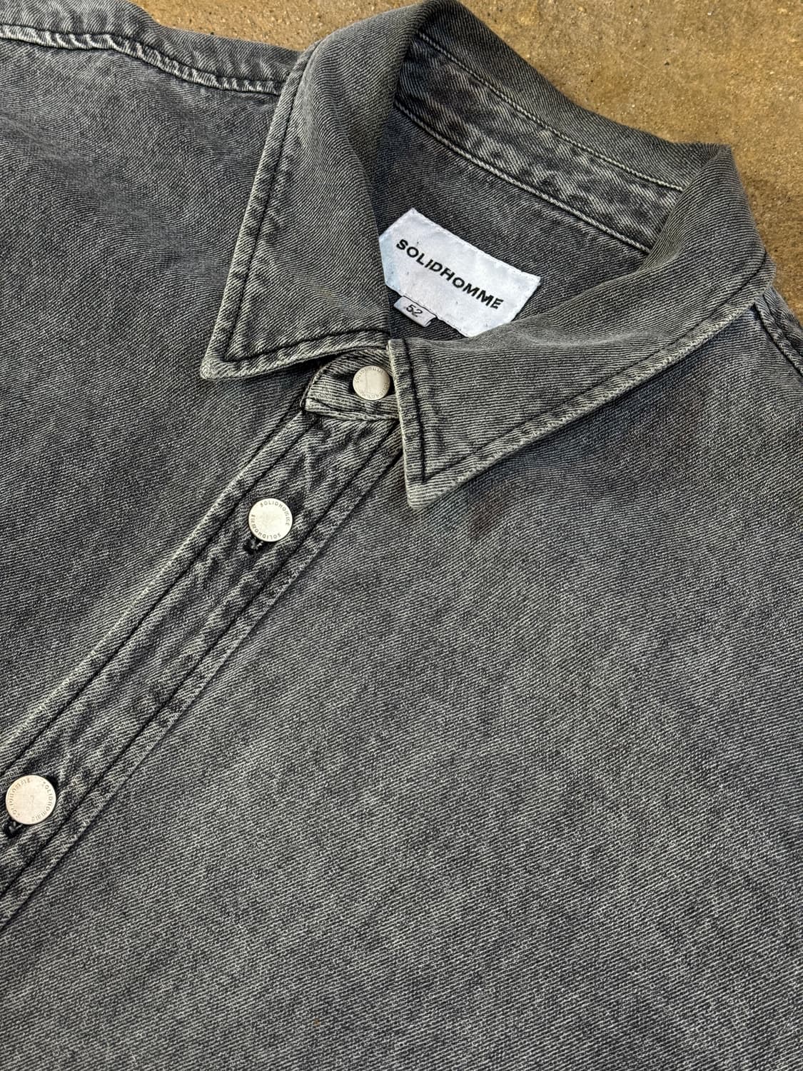 솔리드 옴므 빽로고 셔츠 자켓 상품이미지7