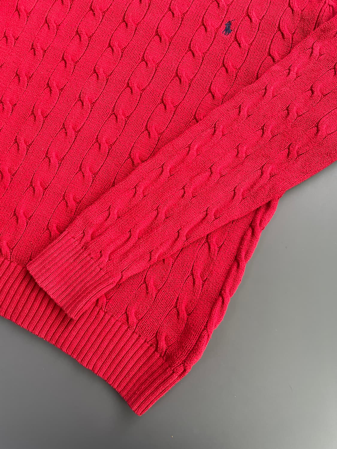 [L] 폴로 랄프로렌 코튼 케이블 꽈배기 니트 스웨터 상품이미지4