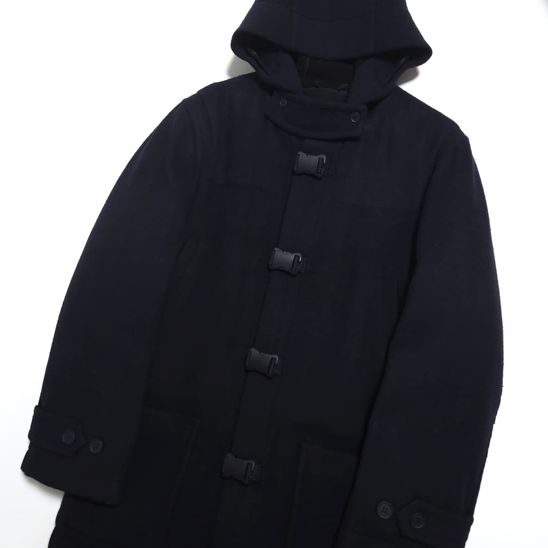 크리스토퍼 케인 패디드 버클 더플 코트 네이비 상품이미지2