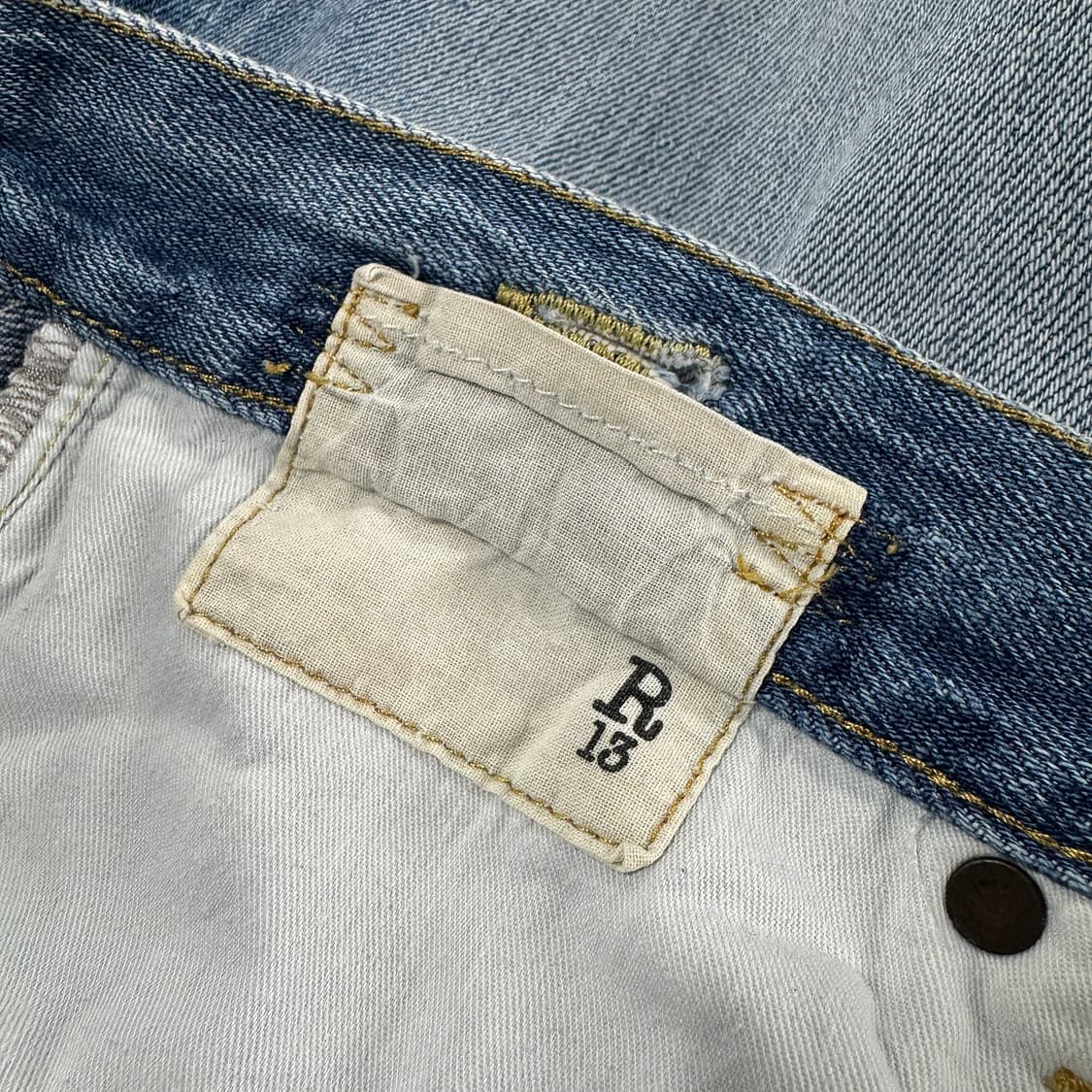 R13 크로스오버 와이드 데님 팬츠 (25) 상품이미지4