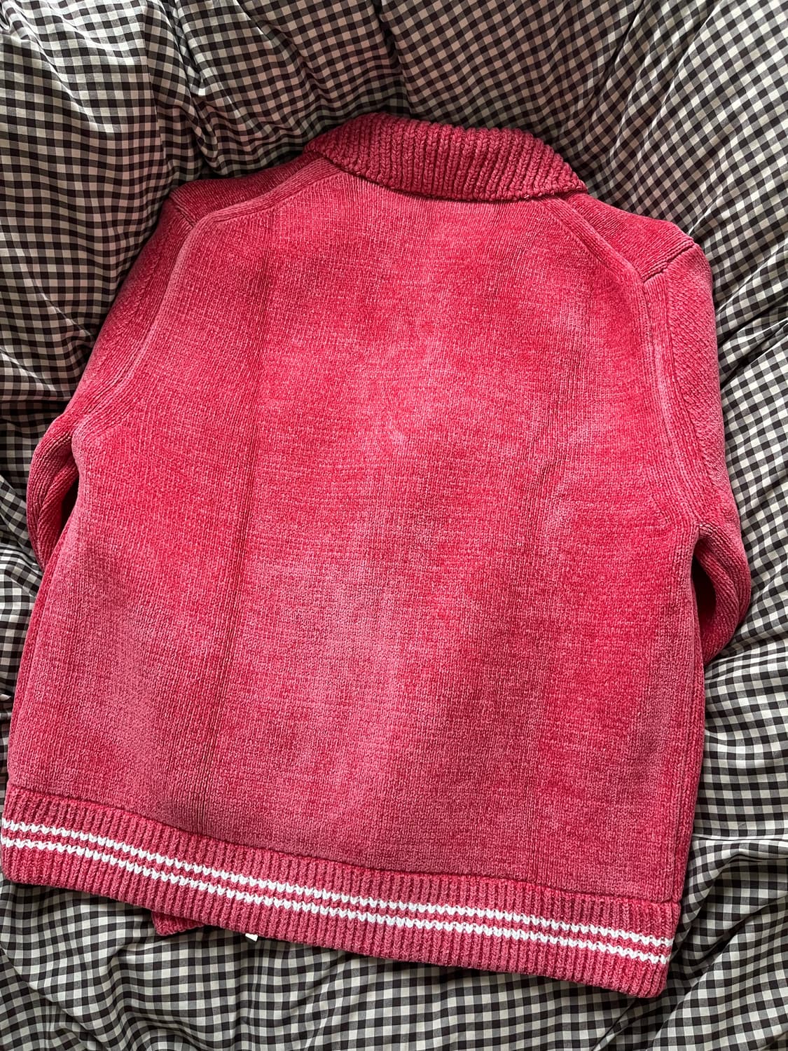 [하루만 이가격] 디올 x 스톤 아일랜드 울블렌드 니트 블루종 자켓 레드 상품이미지4