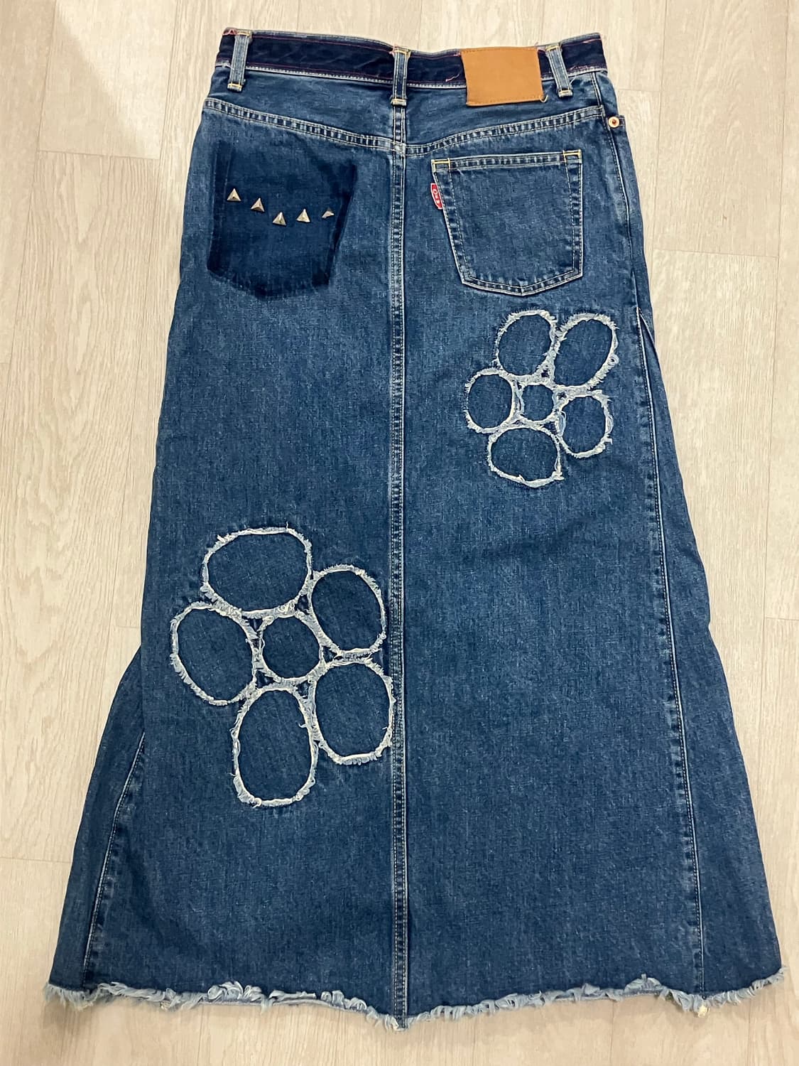 빈티지 롱 데님 스커트 상품이미지2
