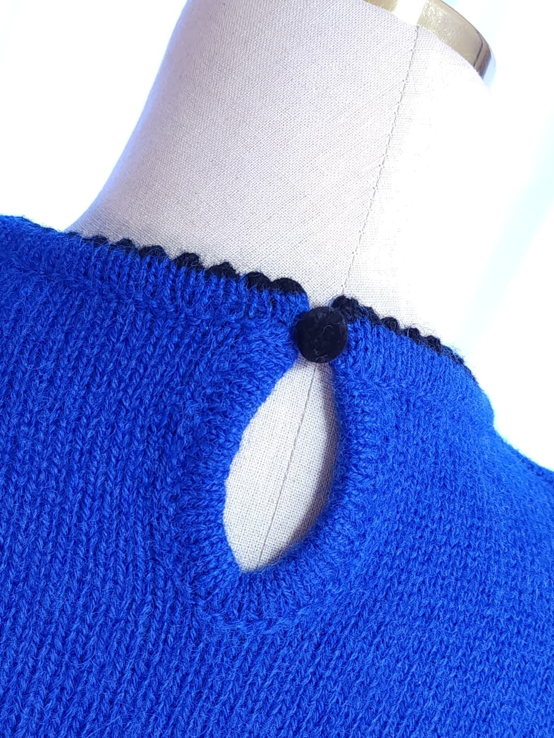 뉴울100 블루 니트 상품이미지5