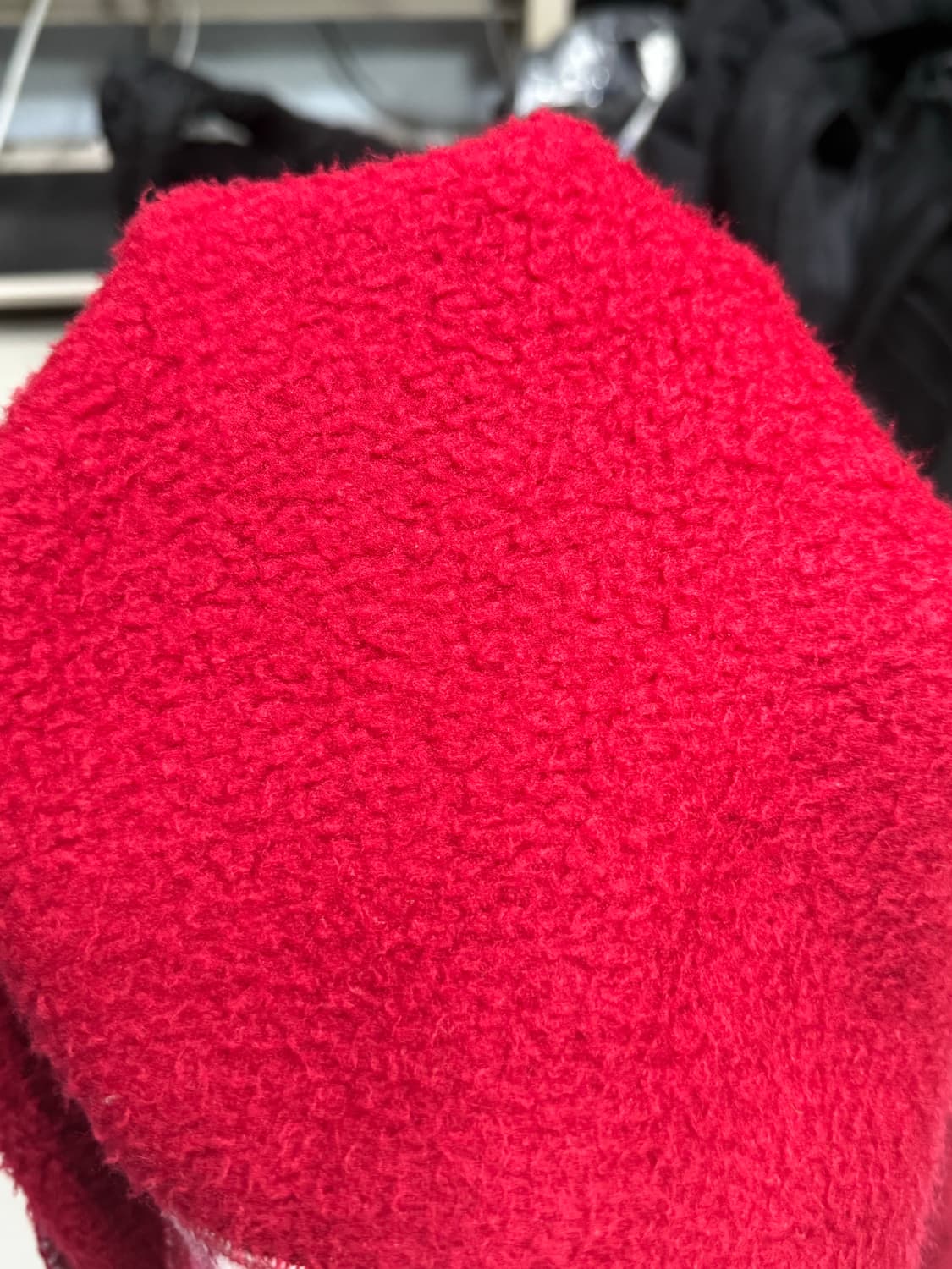 히스테릭 글래머 아카이브 체크 패턴 보아털 숏 코트 자켓 상품이미지6