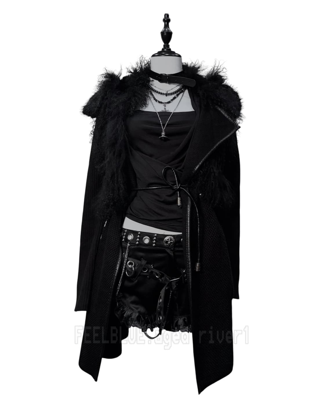 Rabbit & Tibetan Lamb Fur Vest 상품이미지6