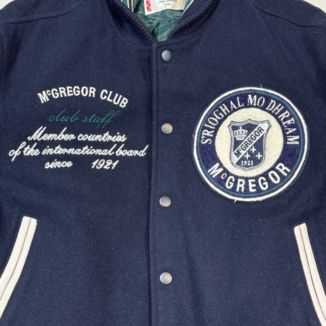 M) 맥그리거 1921 풀 패치 바시티 스타디움 자켓 상품이미지5