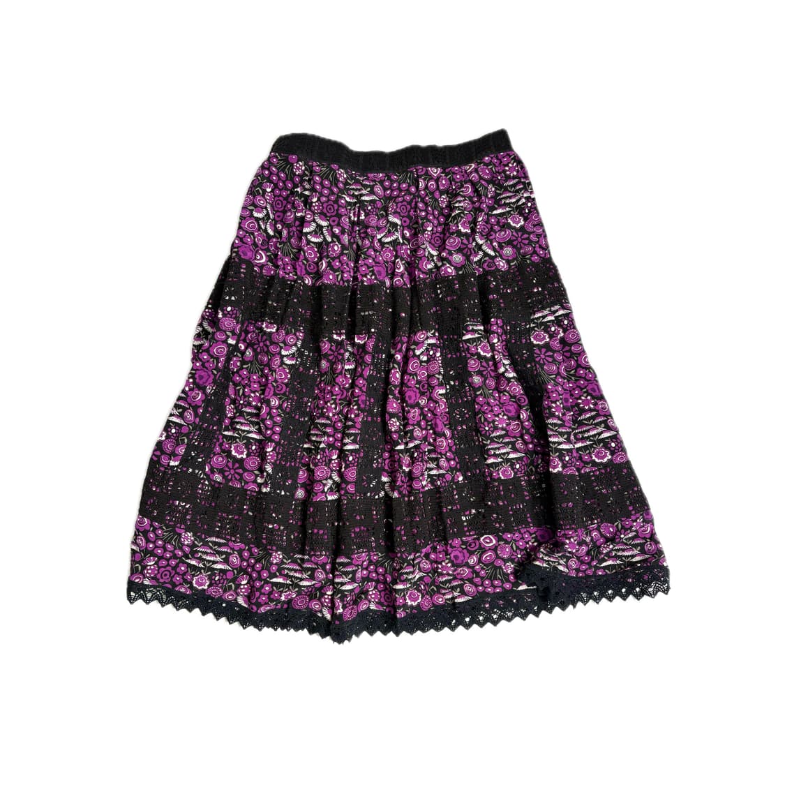 (Anna Sui) Purple Bohemian Lace Skirt 상품이미지1