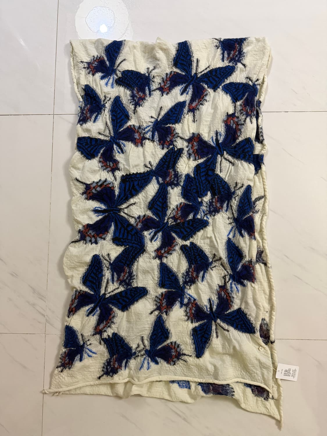 캐피탈 펠티드 울 버터플라이 스카프 화이트 상품이미지1