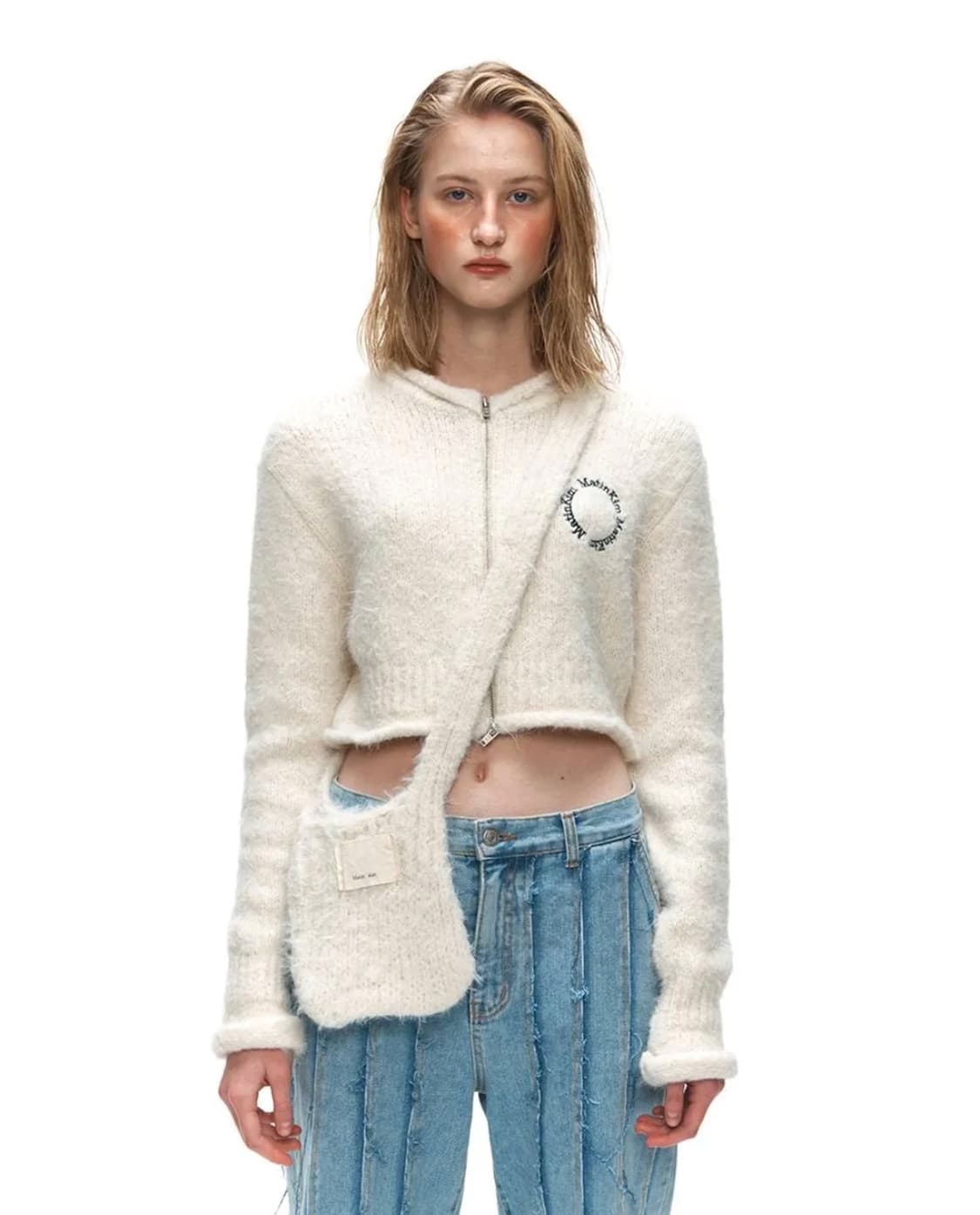 마뗑킴) 코지 니트 크롭 집업 가디건 상품이미지7