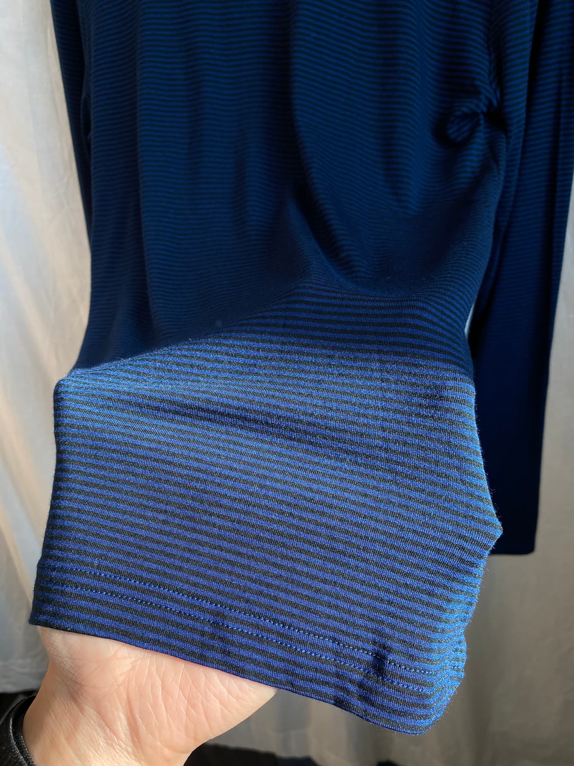 TOPVALU 블루 스트라이프 터틀넥탑(M) 상품이미지6