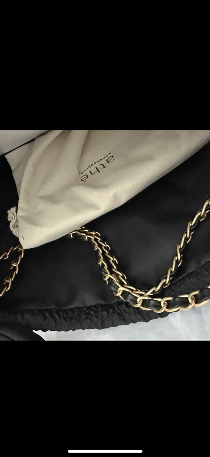 아떼바네사브루노 프릴백 블랙 체인 백팩 숄더백 새상품 상품이미지5