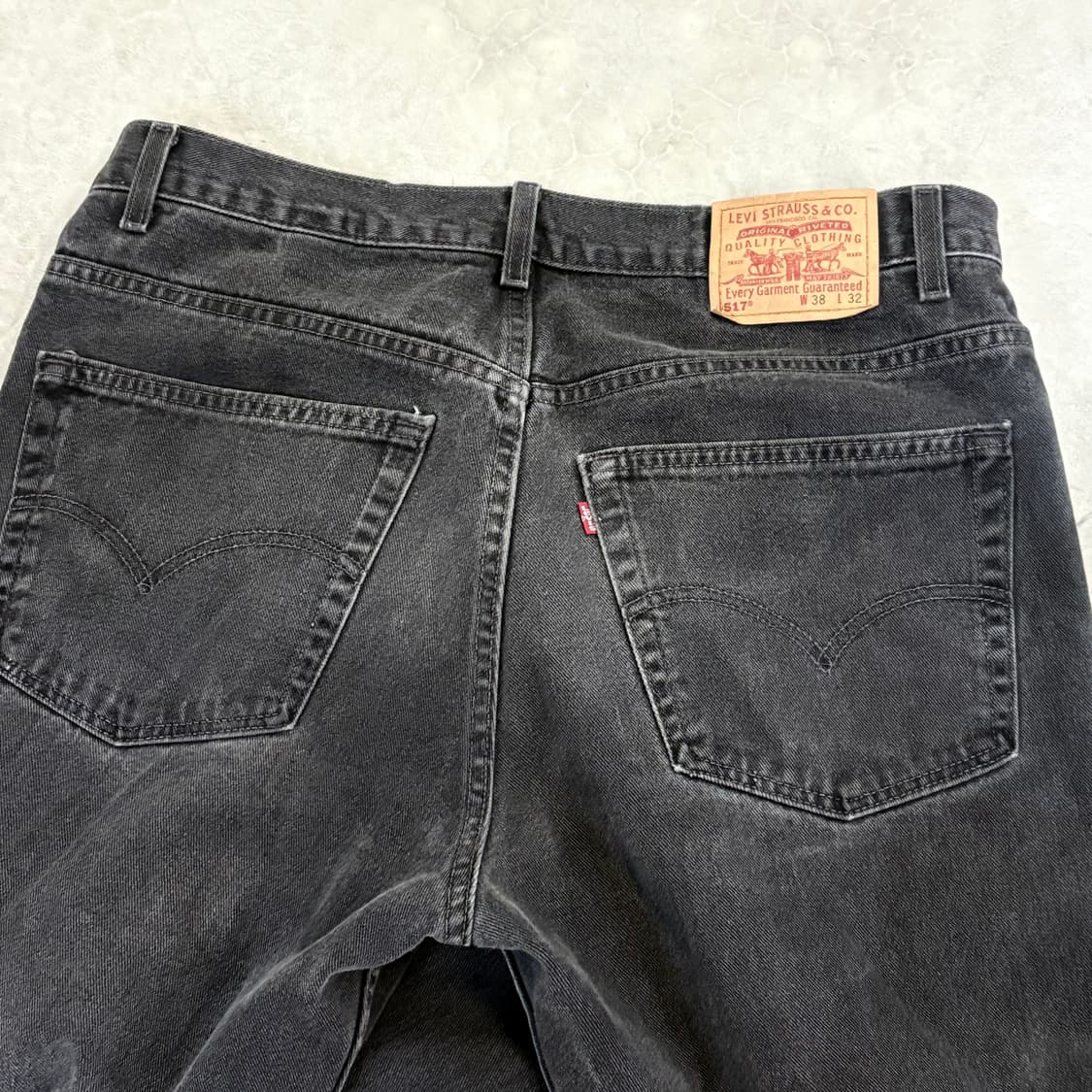 [38/32] USA🇺🇸 리바이스 517 레드탭 데님 흑청 블랙 상품이미지6