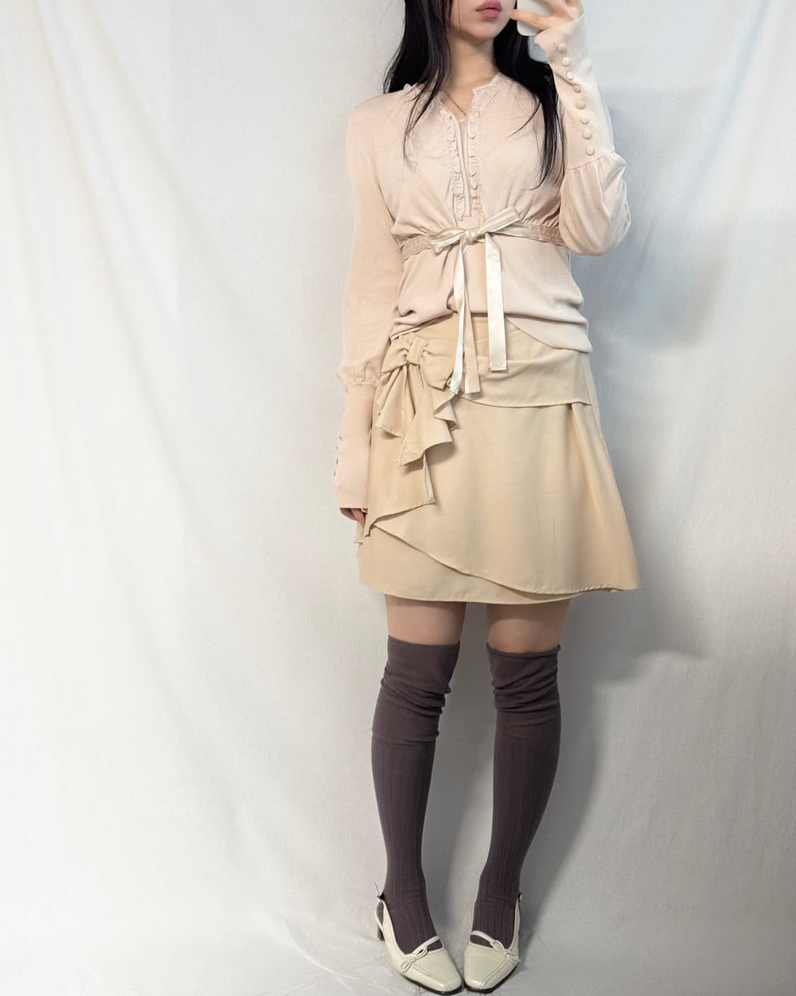 레스트로즈 리본 모티브 스커트 상품이미지10