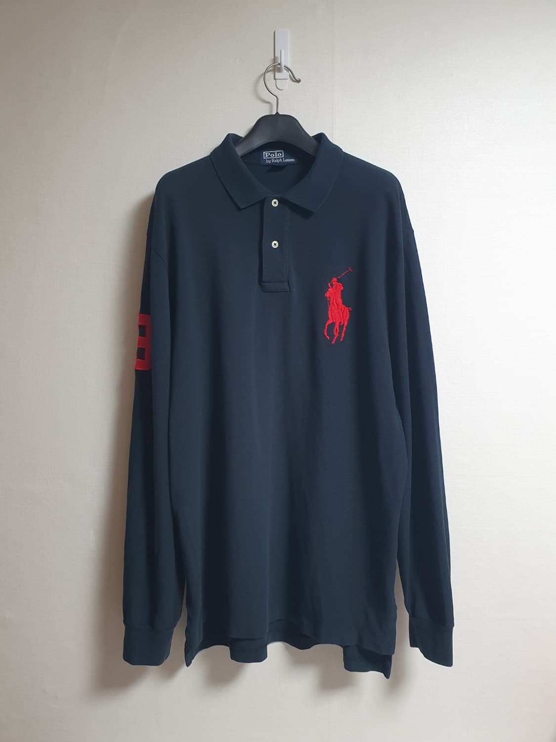 폴로랄프로렌 빅포니 긴팔 카라티 블랙 레드포니 L 상품이미지1