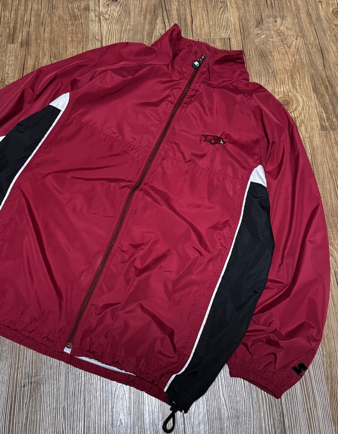 스타터 버건디 올드스쿨 오버핏  매쉬 바람막이 상품이미지1