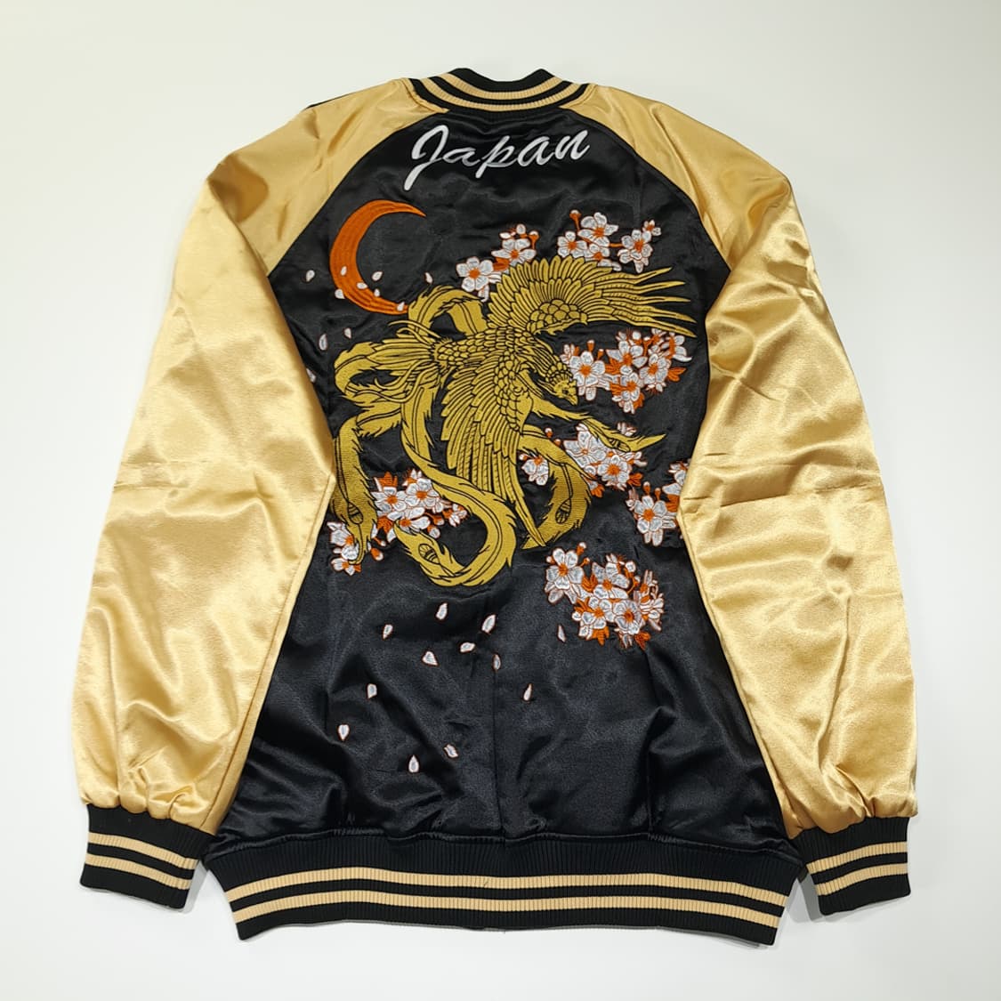 CL557 XL [새상품] 로그 00s 새틴 골드 블랙 봉황 스카잔 자 상품이미지5