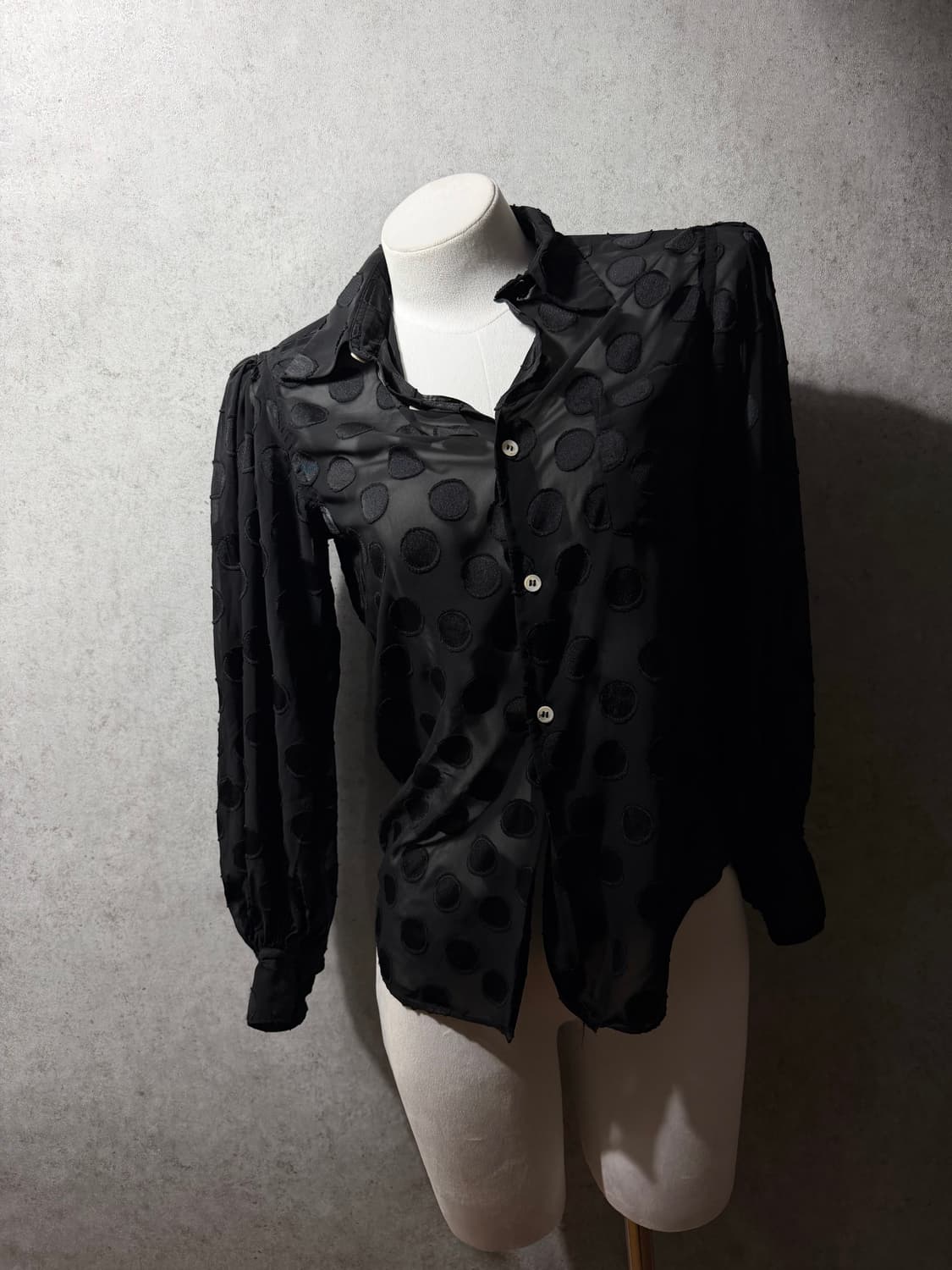 꼼데가르송 도트 시스루 블라우스 상품이미지1