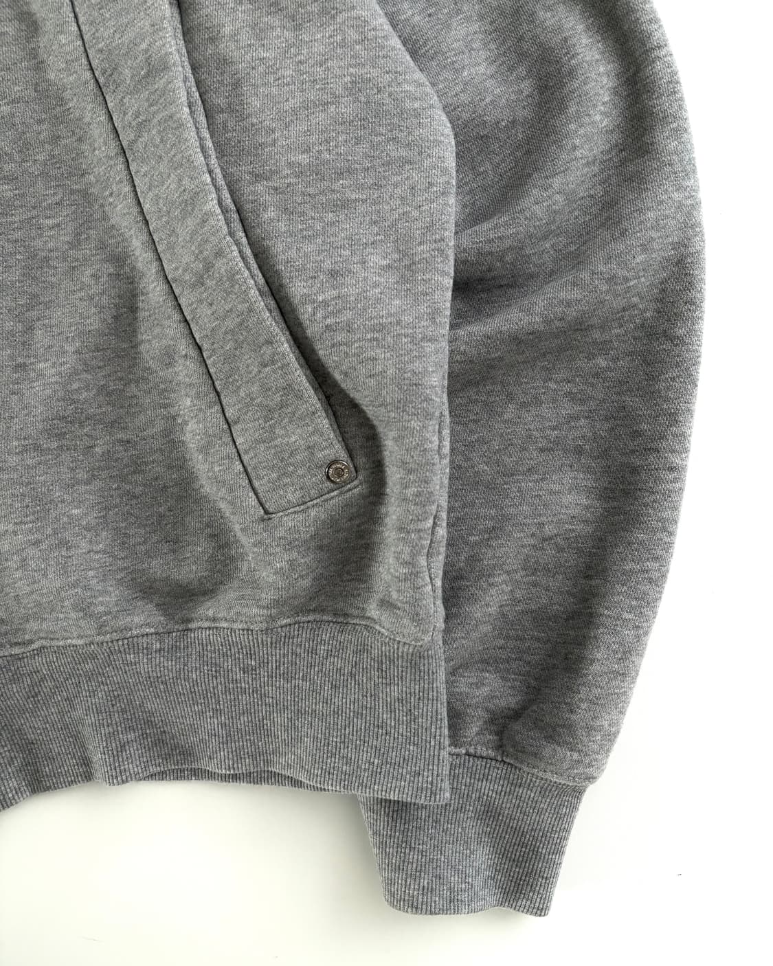 Satur 세터 로고 2-way 멜란지그레이컬러 후드집업 상품이미지7