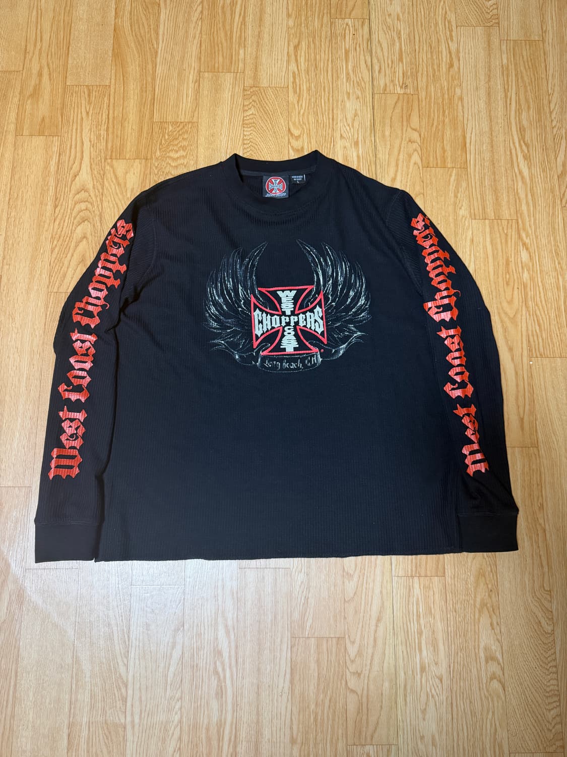 West coast choppers 블랙 와플 롱슬리브 sleeve 상품이미지1