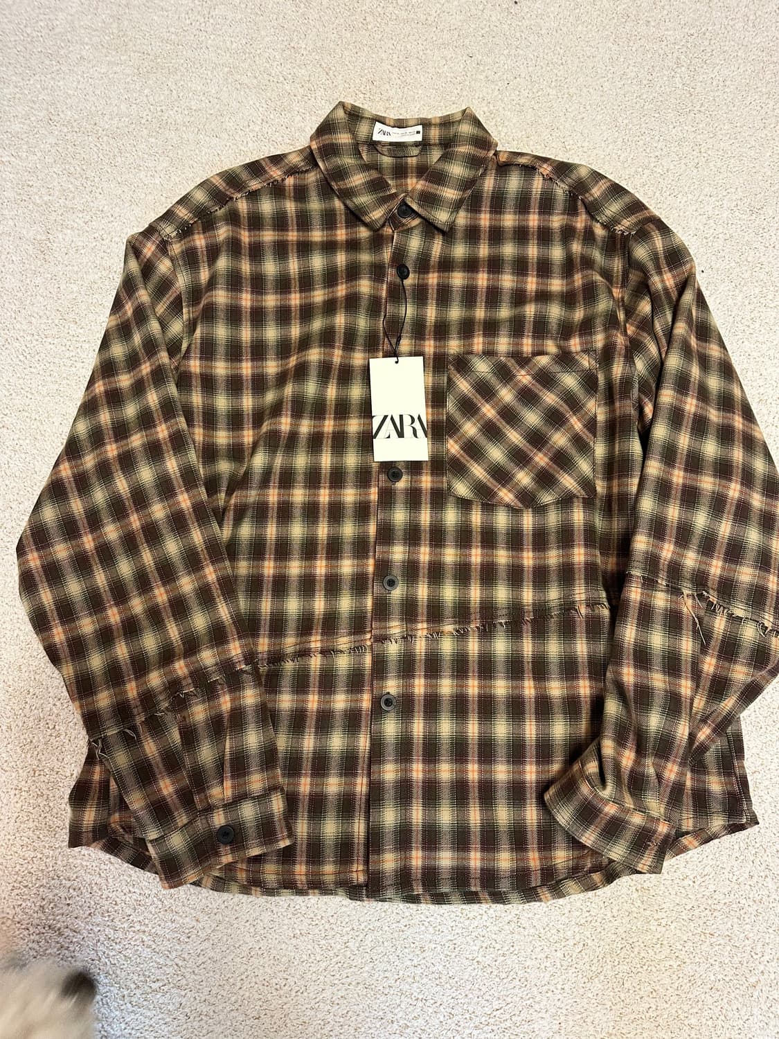 자라 체크셔츠 M 상품이미지1