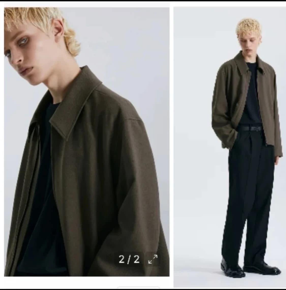 트윌 미니멀 크롭 점퍼 상품이미지3