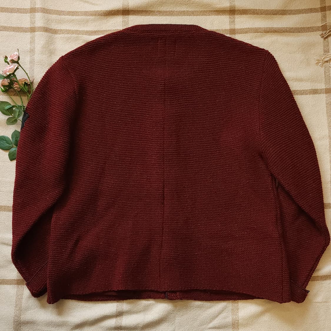 90s 프렌치 울 니트 가디건 오스트리아 티롤 자켓 헤비울 스웨터 xl 상품이미지4