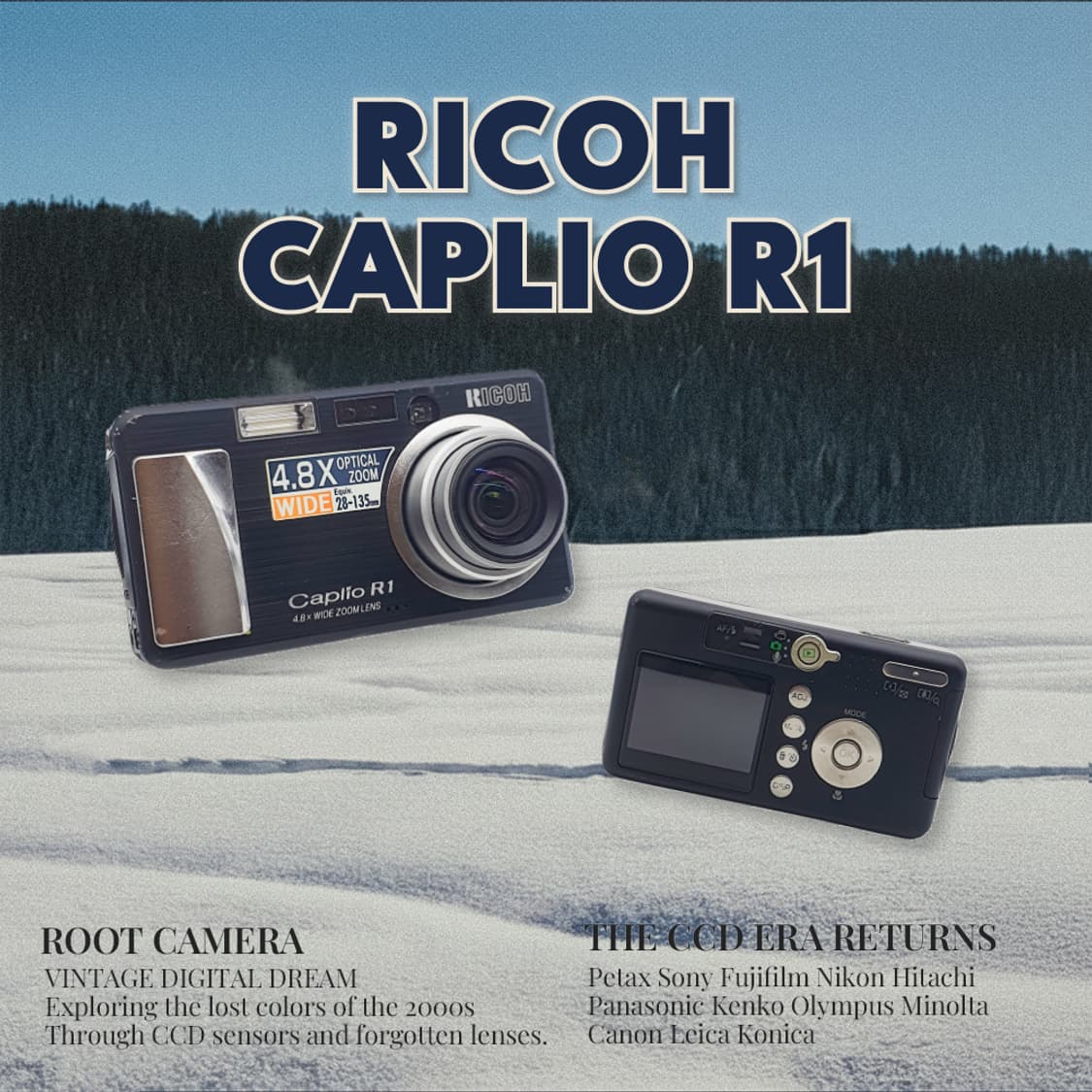 리코 카프리오 R1  메탈릭 블랙🖤  빈티지 디카 디지털카메라 상품이미지1