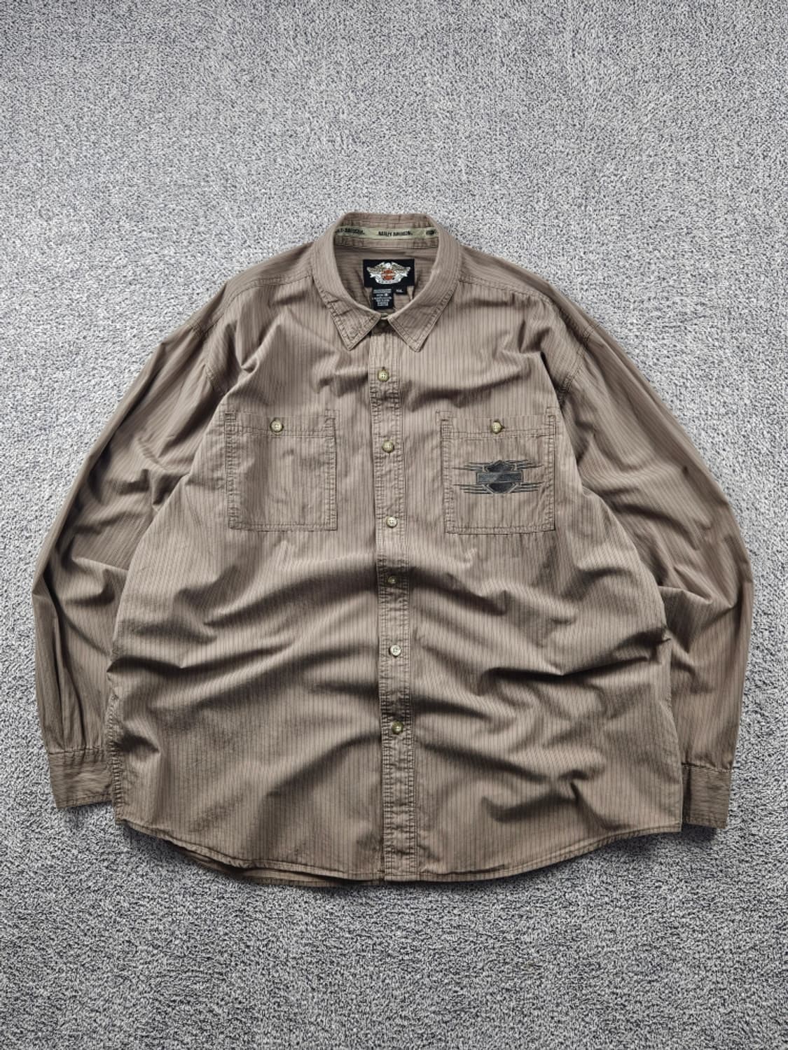 할리데이비슨 스트라이프 포켓 바이커 셔츠 ( 2XL ) / 10720 상품이미지1