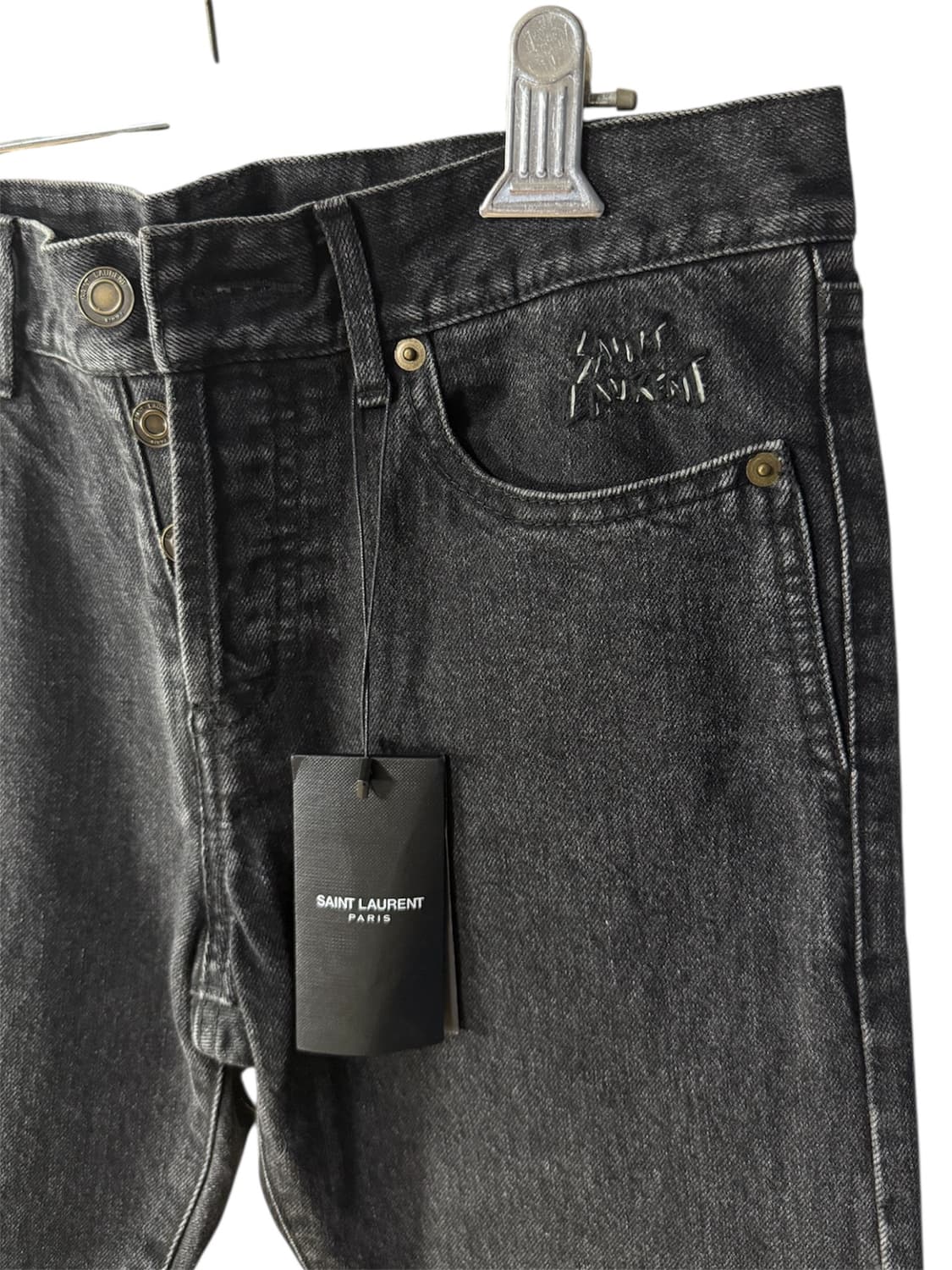 17aw 생로랑 흑청 크러쉬 데님 상품이미지5