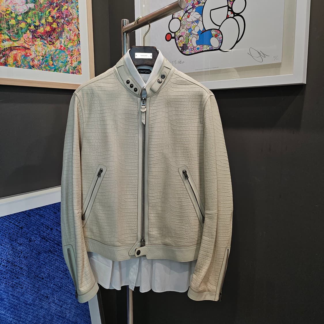 톰포드 크록이펙트 레더트리밍 가죽자켓 상품이미지2