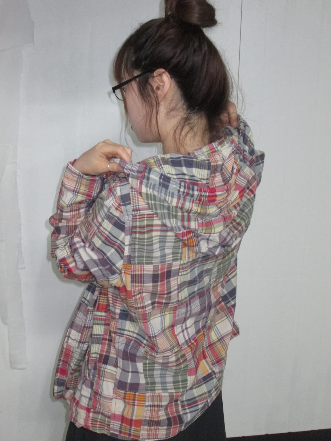 Polo Patchwork Check Zip Hoodie 상품이미지6