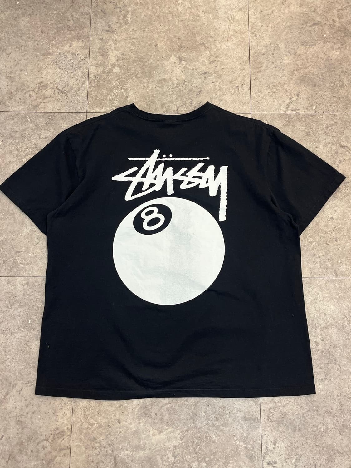스투시 에잇볼 빅로고 반팔티 블랙 XL #csz3563 상품이미지7