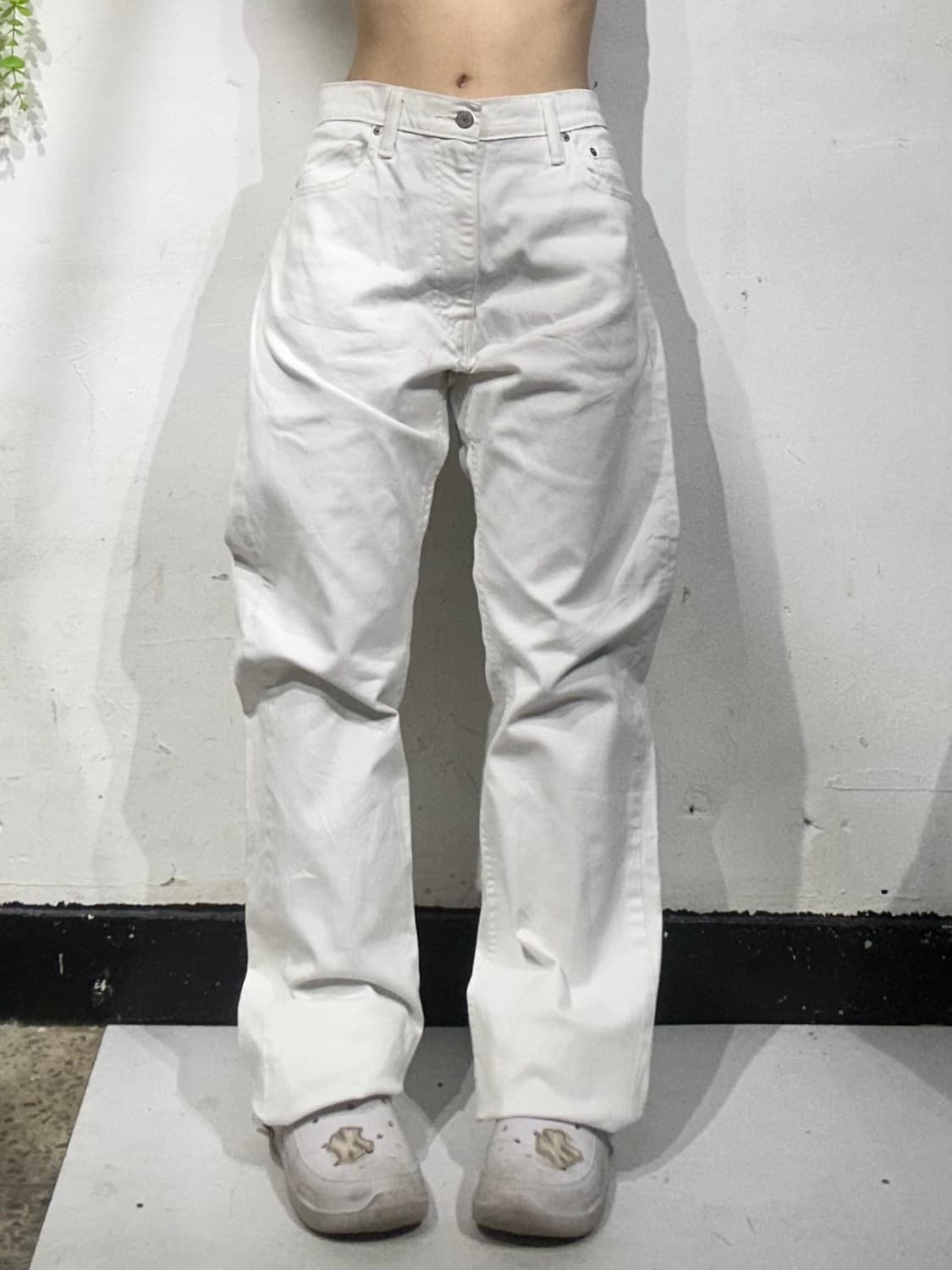 리바이스 화이트 와이드 데님 팬츠 38 상품이미지2