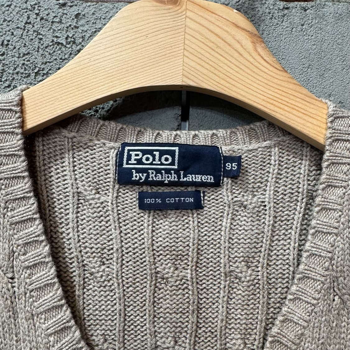 랄프로렌 폴로 케이블 니트 조끼 (M) 상품이미지4