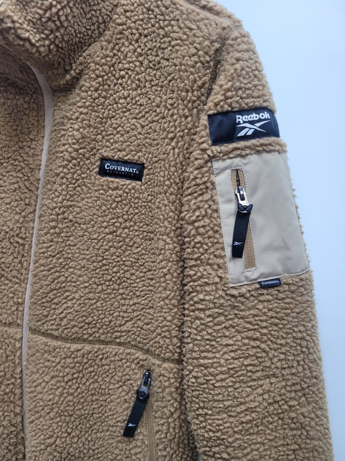 리복x커버낫 리버서블 플리스 점퍼 자켓 / 남 S 연브라운 상품이미지6