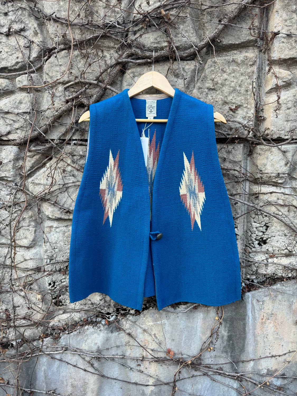 오르테가 핸드 우븐 울 옆트임 네이티브 웨스턴 치마요 베스트 조끼 망토 상품이미지1