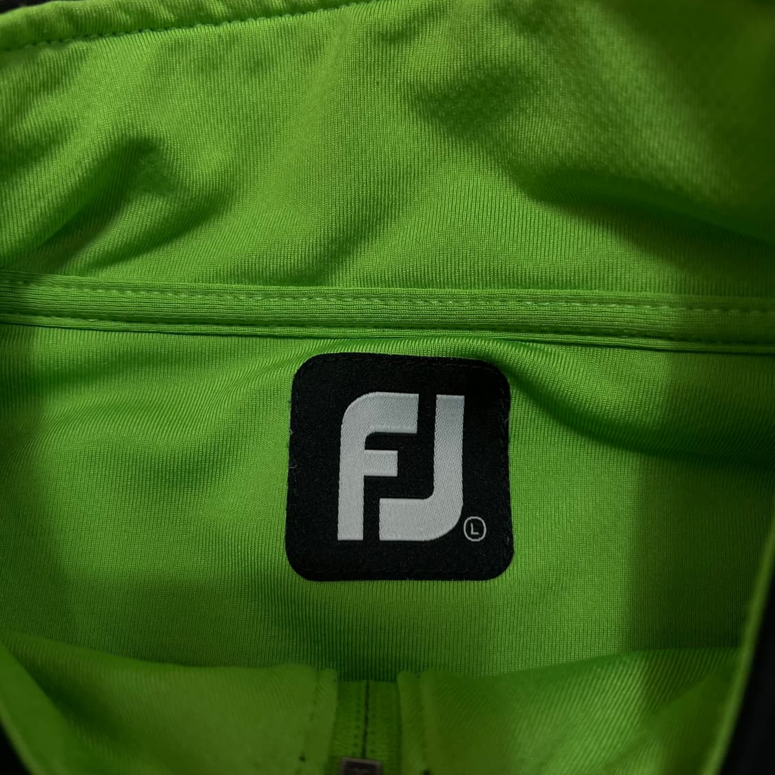 풋조이 골프웨어 져지 트랙탑 반집업 자켓 [블랙/라임] L/10 상품이미지5