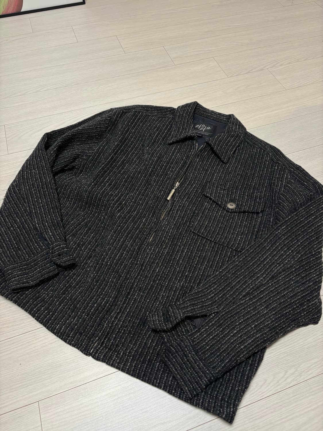 빈티지 박스핏 울 블루종 자켓 상품이미지2