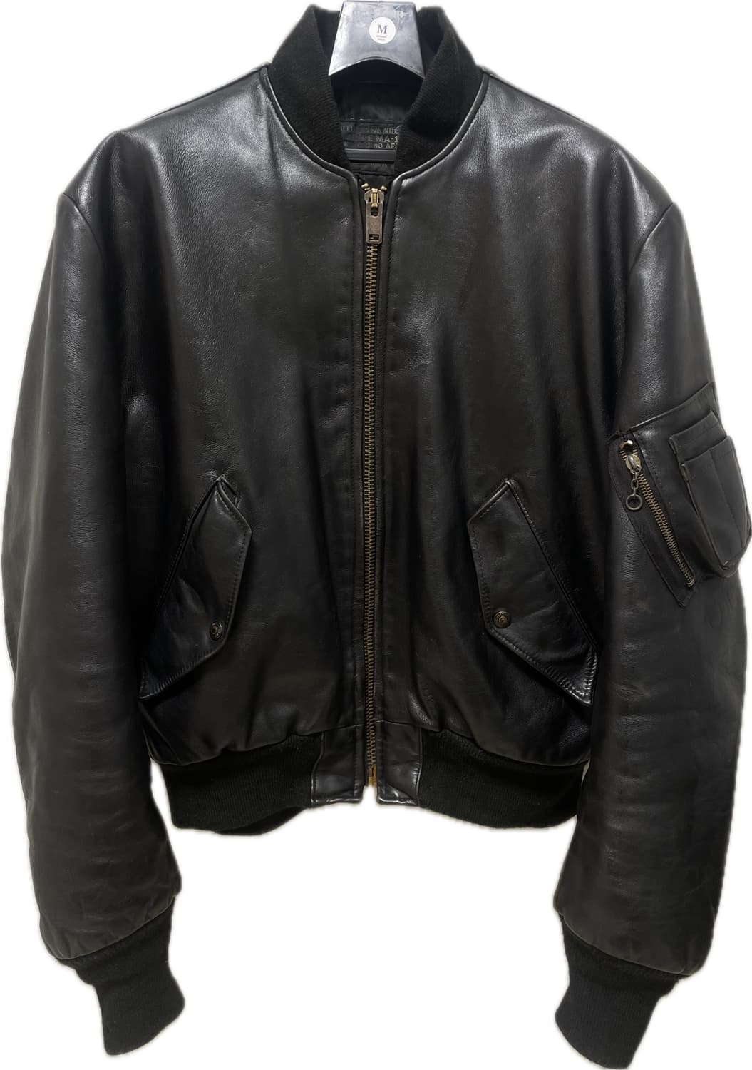 빈티지 쇼트 레더 ma-1 상품이미지7