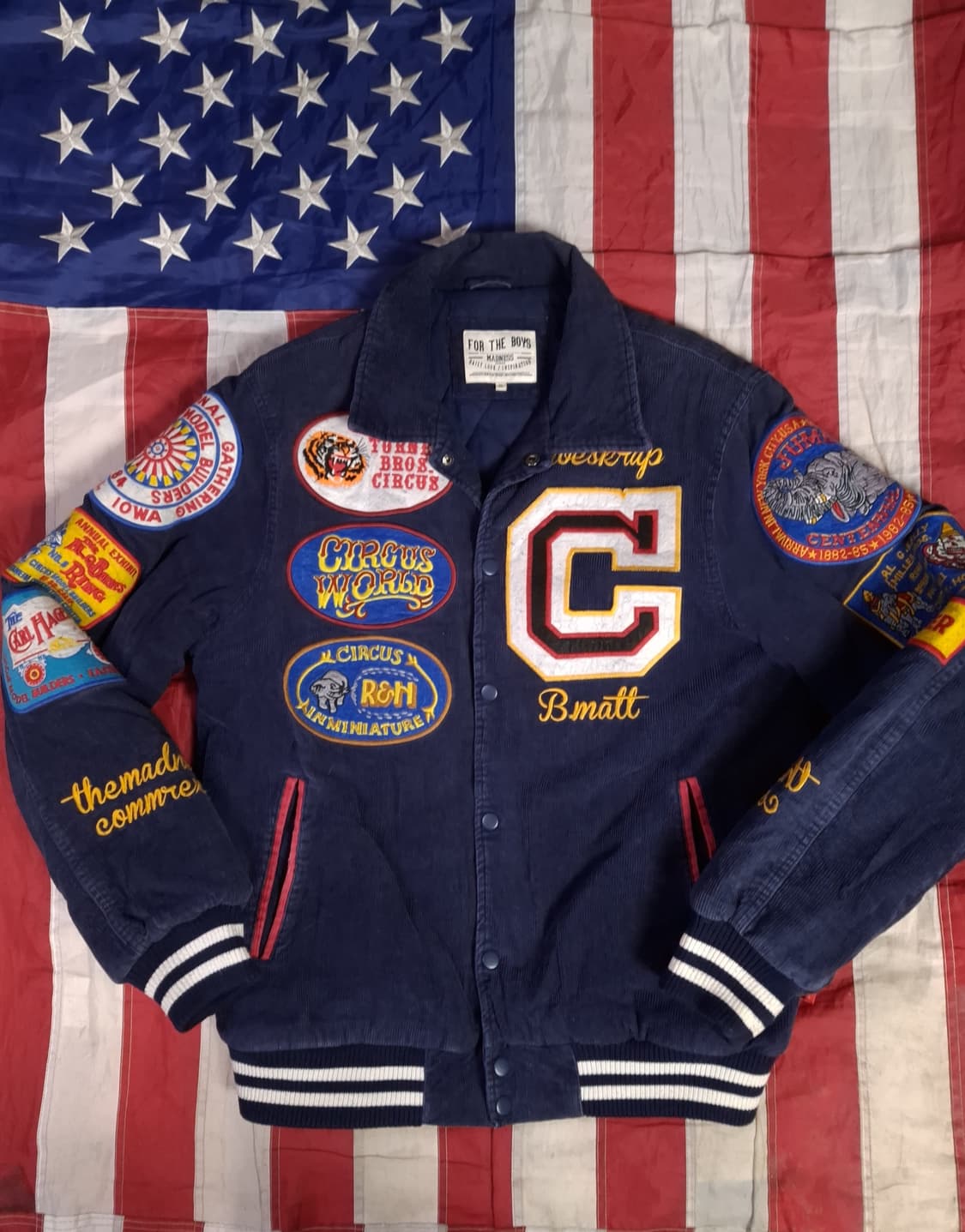 오리지날 더매드니스 코듀로이 와펜 바시티자켓 상품이미지3