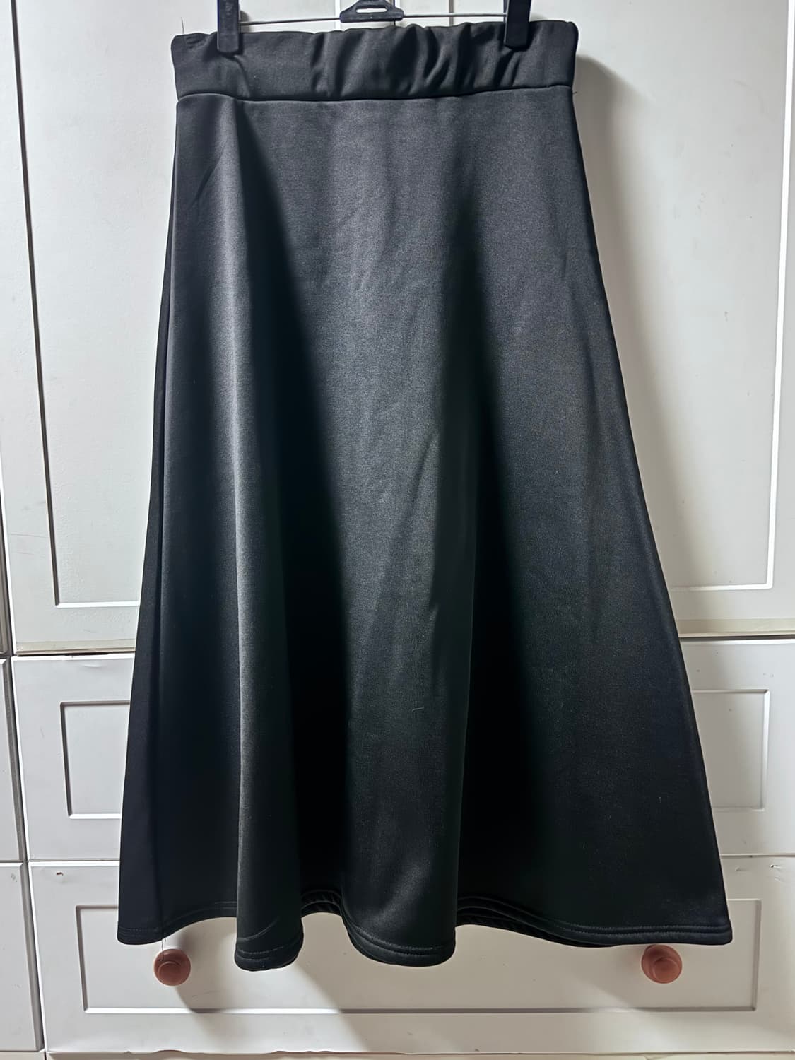 검정 A라인 롱 플레어 스커트 상품이미지1