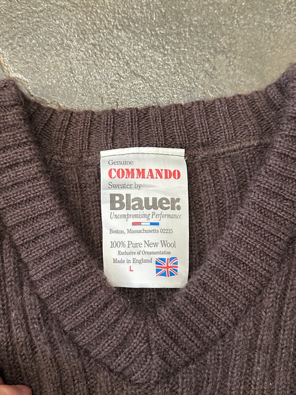90s Commando 코만도 잉글랜드 울 니트 L 상품이미지3
