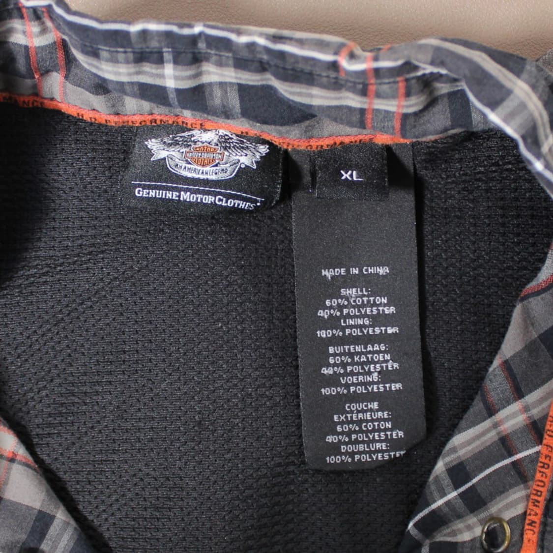 Harley-Davidson 체크 해골 반팔 셔츠 상품이미지5