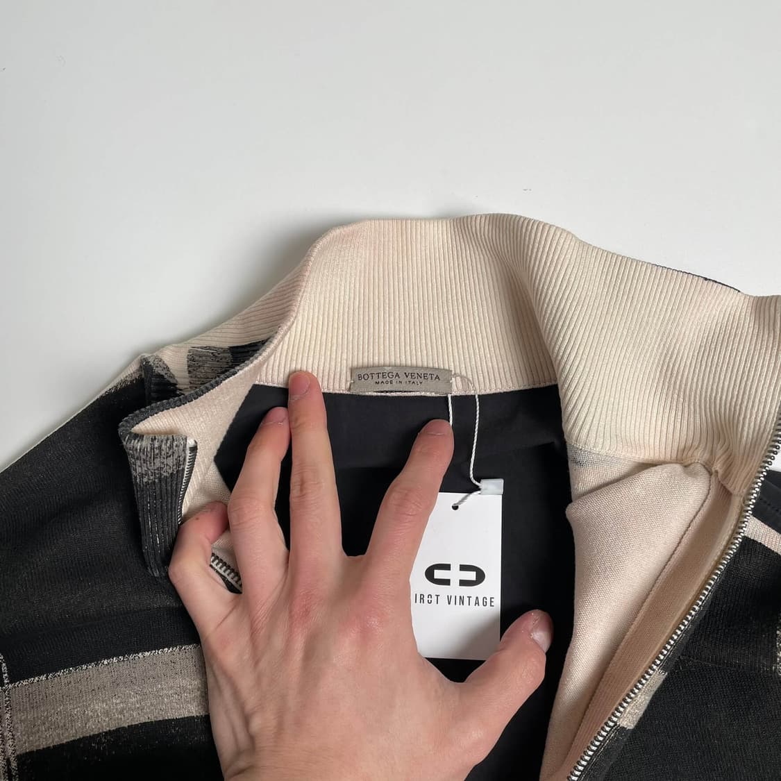 보테가 베네타 체크 프린팅 집업 자켓 (italy made)   상품이미지8