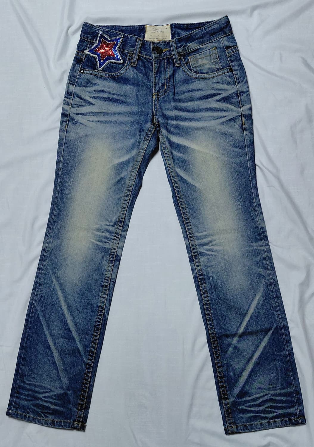 [XS] 로리타 진(Lolita Jeans) 시퀸 스타 와펜 빈티지 데님 상품이미지2